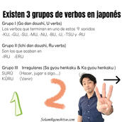 Existen 3 grupos de verbos